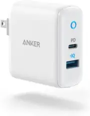 Anker 32W PowerPort PD 2 Charger - USB-C and USB A Ports, Foldable Plug, White