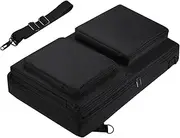 yuksok DJ Controller Storage Bag Travel Case Rustproof DJ Gear Storage Organizer Polyester Padded Turntable Carrying Case DJ Gig Bag
