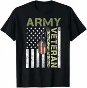 [VidiAmazing] American Flag Camo Proud Us Army Veteran T-Shirt ds515 T-Shirt