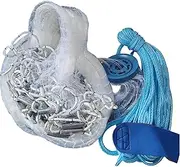 Lawaia Fishing Casting Net Throw Cast Nets for Fishing Hand Castnet Lead Sinkers Monofilament Shrimp Bait Traps for Freshwater Saltwater with 3ft/4ft/5ft/ 6ft/ 7ft/ 8ft/ 9ft/ 10ft/ 11ft/ 12ft Radius