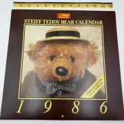 Vintage Steiff Teddy Bear 1986 Calendar Art Prints 12x12 Works for 2025 2031 etc