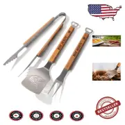 Gifts for Fans: 3-Piece Columbus Blue Jackets BBQ Set with Custom Laser-Cutting