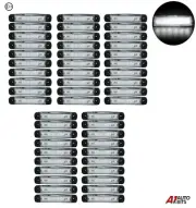 50 Pcs 12v Led Front White Clear Side Marker Lights Lamp Truck Trailer Lorry E13
