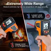 Digital Infrared Thermometer Non-contact Laser Temperature Meter LCD Alarm IR