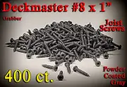 NEW 400 ct. Deckmaster #8x1" Replacement Joist Wood Screws, Powder Coated Gray.