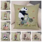 Colorful Cartoon Panda Bear Pillow Case Children Room Pillowcase Cushion Cover