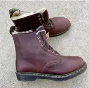 DR MARTENS BLACK 1460 PASCAL FL AMBASSADOR LEATHER LACE UP BOOTS UK 11 US 12