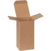 4 x 4 x 8" Kraft Reverse Tuck Folding Cartons 250/Case