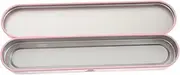 LRXIYODE Box Tinplate Box Tongue Scraper Tweezers Craft Storage Container Small Metal Tin Hinged Storage Container Small Storage Tin Small Metal Container Home Craft Container Pink Iron