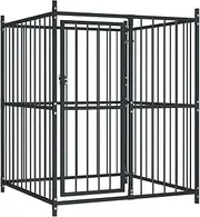 Outdoor Dog Kennel, Large Heavy Duty Cage for Dogs, Play Pen Exercise Run, House for Kennels, Outside Steel Pet Enclosure, 120x120x150 cm