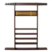 MAHOGANY Combi Pool Snooker Billiard CUE RACK Holds 8 Cues Balls Scoreboard