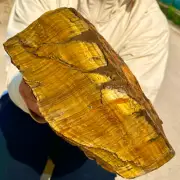 12.4LB Large Golden Tiger'S Eye Rock Quartz Crystal Mineral Specimen Metaphysics