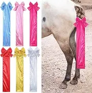 6 Pcs Horse Tail Bag Breathable Horse Tail Guard Slip on Horse Tail Wrap 2 Strand Closure Straps Horse Grooming Supplies to Keep Tail from Dirt Breakage Rubbing 6 Designs