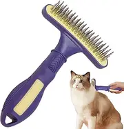 Dematting Rake,Pet Rake Brush for Shedding - Undercoat Rake for Dogs, Cats Matted, Short, Long Hair Brush for Shedding