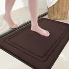 Memory Foam Bath Mat Rug 24x16, Ultra Soft, Non-Slip and 24" x 16" Brown