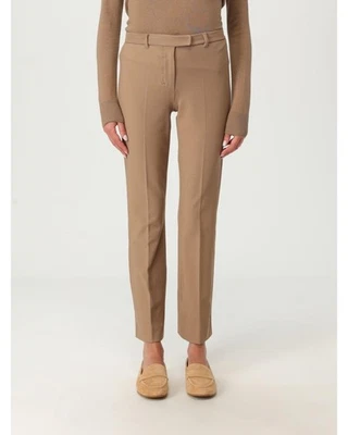 's Max Mara Straight Leg Wool Blend Trousers Women Camel Pants