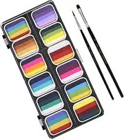 Halloween Face Paint Kit 12 Non-toxic Water-resistant Face Body Paint Set Makeup Palette Boys and Girls Adults Party Supplies