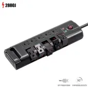 10 Outlet Power Strip Surge Protector 2880J Grounded Rotating Socket w/ 8FT Cord