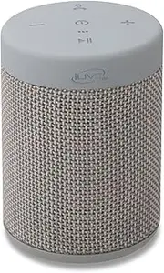 [iLive] Portable Bluetooth Waterproof Speaker, 2.56 x 2.56 x 3.54 Inches, Includes Micro-USB to USB Cable and Carabiner Clip, Light Gray (ISBW108LG)
