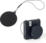 7.4cm Leather Lens Sticker with 18cm String, Instant Camera Lens Keeper Holder, Lens Holder for Polaroid Mini 99 - Lens Anti Lost