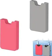 Phone Holder for Bogg Bag, 2-Pack, Silicone Insert Organiser, Grey and Pink