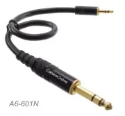 1ft Premium 3.5mm (1/8") Stereo Male to 1/4" (6.3mm) Stereo TRS Male Cable