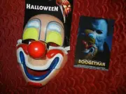 RARE MICHAEL MYERS CLOWN MASK HALLOWEEN DISPLAY PROP BOOGEYMAN - RETIRED