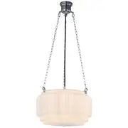 Chrome Hawthorn 3 Chain Pendants Lights Suspensions St Kilda Art Deco Lighting