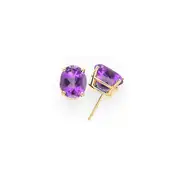 14k Yellow Gold 12x10mm Oval Tsavorite Earrings