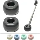 Mini Toothbrush Holder, Matte Ceramic, Small & Compact Square Ring, Quick Drying