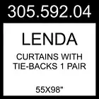 IKEA LENDA Curtains With Tie-backs 1 Pair Light Gray-green 55x98" 305.592.04