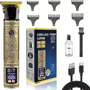 Waterproof T Liner Edgers Zero Gapped Hair Clippers Trimmer with LED Display