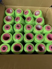 50 Big Spools Neon Green Serger Overlocker Quilting Sewing Threads T27 Quality