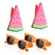 Beach Towel Chair Clips Set of 4,Watermelon Towel Clips, Glass Chair Towel Cl...