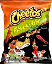 Cheetos Crunchy Flamin' Hot Lime 3 X 240.9g Bag Each Secure Packaging