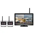 Wireless 5" Split 2 Screen Monitor 2 Reversing Cameras 30-50m For Caravan Truck