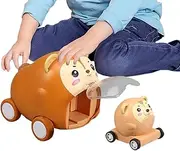 Press and Go Car Toys | Cartoon Animal Push and Go Vehicle Car,Adorable Sensory Party Activities for 1-2 Years Old Toddler Birthday