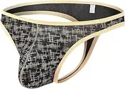 [ZAIGGUT] Men's Thong Underwear Sensual Pouch Panties Soft and Comfortable Bikini Briefs G String Panties