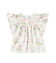 [Tartine et Chocolat] Tartine et Chocolat Floral linen and cotton top Y 14 multicoloured