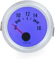 Voltage Meter Gauge Voltmeter for Auto Car 2" 52Mm 8~16V Blue Light