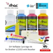 Brother LC3333 Refillable Ink Cartridge DIY Kit Resetter MFC-J1300DW DCP-J1100DW