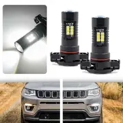 2pcs Xenon White 5202 PSX24W LED headcar light Bulbs Jeep Compass 2017 2018 2019 LED Daytime Running car light Canbus DRL Lamp