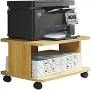 Printer Stand Printer Holder Printer Shelf 2 Tier Printer Stand with Wheels Printer Cart Desktop Printer Table Printer Rack Office Mobile Copier File Storage Rack Printer Rack Printer Shelves (Color