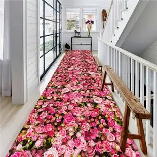 100cm長3d花絨面地毯舒適休閒區長方形地毯