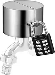 Yardwe 1Set Outdoor Cover with Coded Padlock Garden Spigot Lock for Easy Installation Weather Resistant Hose Lock for Commercial Use