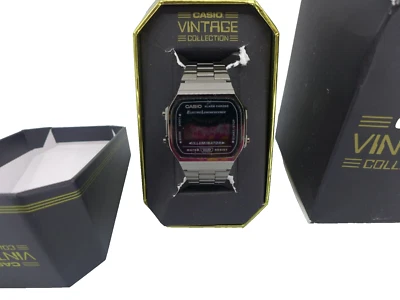 Casio Vintage Mens Silver Wrist Watch New
