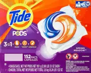 Tide Spring Meadow Pods 152 Count HE Laundry Detergent Stain Remover Brightener
