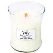 Woodwick White Tea & Jasmine Jar (White Tea & Jasmine) - Scented Candle - 275.0 g