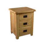 NEW Rustic Solid Timber Oak Bedside table