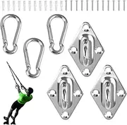 3 Set Wall Mount for Resistance Bands, Workout Anchors Wall Resistance with Hook for Fitness Bands, Space Saving Workout Equipment for Home Gym Weight Straps Suspension Training Exercise Stretching